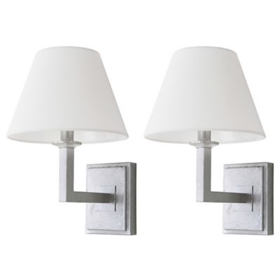 Safavieh Pauline 1-Light Wall Sconce in Silver (Set of 2) - Bed Bath & Beyond
